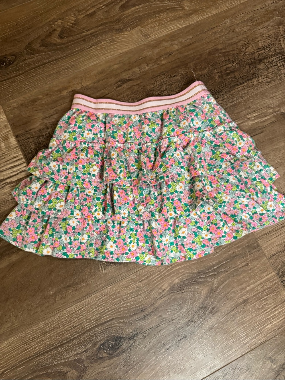 Boden Girls Pink Elastic Waistband with Pastel Floral Print